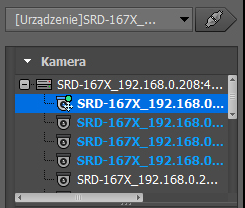 live viewer Lista Kamer Po prawidłowym podłączeniu urządzenia wyświetlona zostanie lista podłączonych do niego kamer.