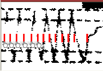 6.7. Edycja przebytych kilometrów Poniżej głównego okna programu znajduje się okno z graficznym przedstawieniem ilości przebytych kilometrów w formie pików bądź też sierżantów.