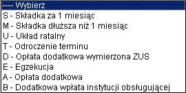 Drugi identyfikator - numer dokumentu dodatkowego Typ wpłaty literowy symbol rodzaju wpłaty.