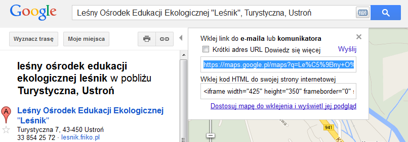 Po wyszukaniu może się okazać, że do naszego wyniku pasuje więcej niż jedna pozycja wówczas należy wskazać właściwą na liście po lewej stronie.