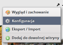 W tym celu klikamy na ikonę z kluczykiem portletu prezentującego Listę