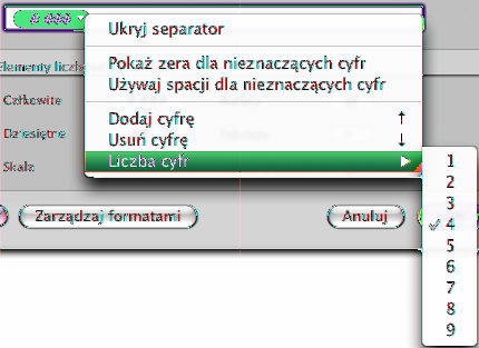 Jeżeli chcesz przenieść element w inne miejsce pola, przeciągnij go. 7 W polu Nazwa wpisz nazwę utworzonego formatu liczbowego.