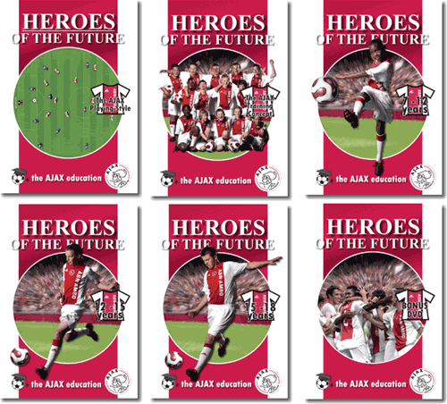 SZKOLENIE MŁODZIEŻY (M007) Heroes of the Future - The Ajax Education Series - 6 DVD Set (j. angielski i hiszpański) Słynny system szkolenia Ajaxu Amsterdam bez tajemnic.