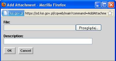 5.10 Praca z załącznikami Do każdego zarejestrowanego w Service Desk zgłoszenia można dołączyć załącznik dokumentujący to zgłoszenie.
