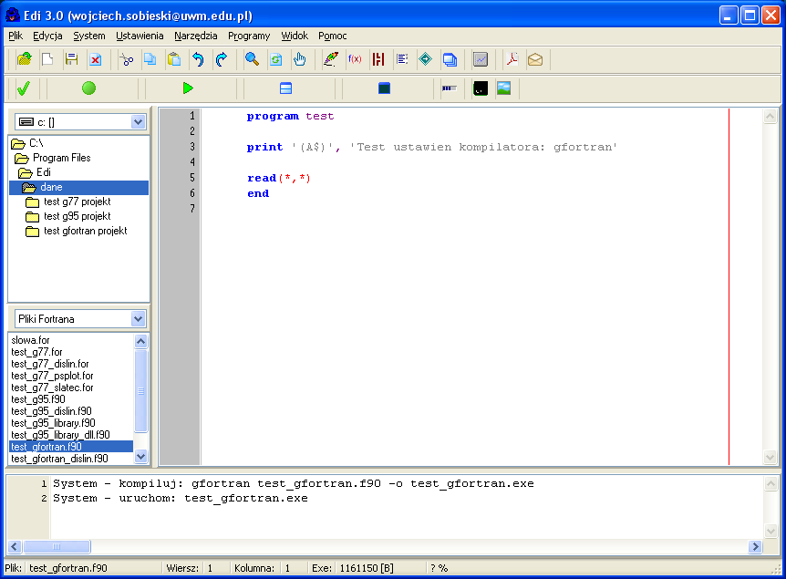 3.Interfejs środowiska 1. Główne okno środowiska Rys. Interfejs środowiska programistycznego.