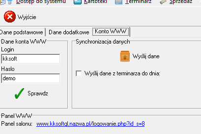 20. System rezerwacji on-line System rezerwacji on-line jest opcjonalna części programu Gabinet-Hair and Beauty salon Software.