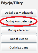 Strona24 Etap 4. Dopasowywanie niezbędnych kompetencji do utworzonego doświadczenia Rys. 29 Kolejny krok jest niezbędny aby określone doświadczenie wypełnić treścią.