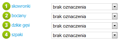 3.3.3.3. Owady i robaki 1. Komary w tym miejscu należy określić, czy zaobserwowano obecność komarów, wybierając wartość z wysuwanej listy.