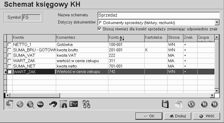 Ten schemat jest niezależny od formy płatności faktury. Dekret na konto kontrahenta (200-K) zostanie wygenerowany tylko dla faktur z płatnością inną niż G - Gotówka.