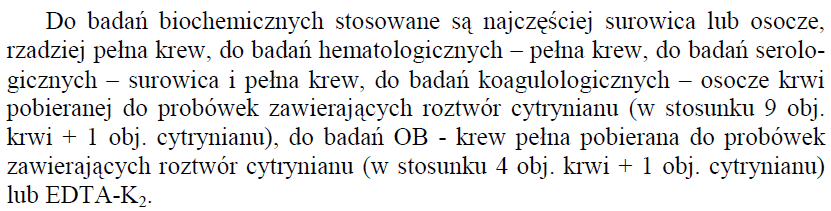 Krew jako materiał analityczny Szutowicz i