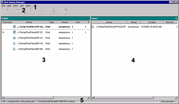 Przegląd programu Océ Queue Manager Przegląd programu Océ Queue Manager Wprowadzenie Niniejsza sekcja zawiera przegląd funkcji programu Océ Queue Manager.