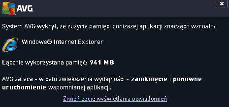 włączone) - wyświetlane będą informacje dotyczące stanu i działań Zapory, np. ostrzeżenia o włączeniu/wyłączeniu składnika, możliwym blokowaniu połączeń, itd.