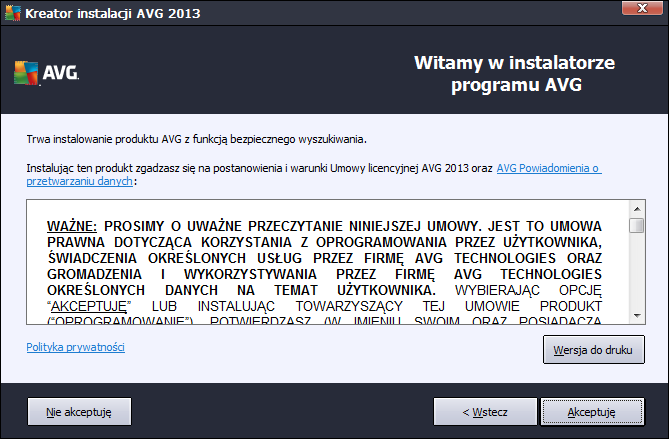 języków i używanie systemu AVG Internet Security 20