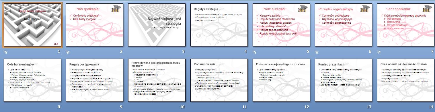 Tworzenie wzorca prezentacji Uruchom program Power Point.