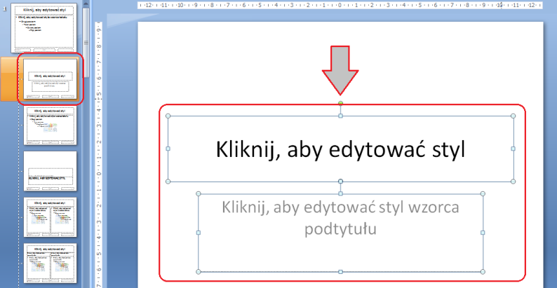 1. Tworzenie prezentacji Śledząc niniejszy rozdział będziesz mógł samodzielnie utworzyd prawidłowo przygotowany pokaz