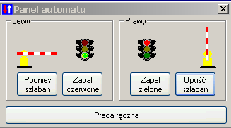 17 Waga samochodowa 2. Wyświetlania panelu pracy automatycznej wagi z wykożystaniem sygnalizacji śweitlnej, szlabanów i czytników kart transponderowych sterujących ruchem pojazdów na wadze.