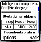 Rys. 9. Obszary analiz oraz wybrane wskaźniki finansowe z obszaru oceny ryzyka utraty płynności finansowej. Analizie poddawane są obie firmy uczestniczące w grze na każdym etapie rozgrywki Rys. 10.