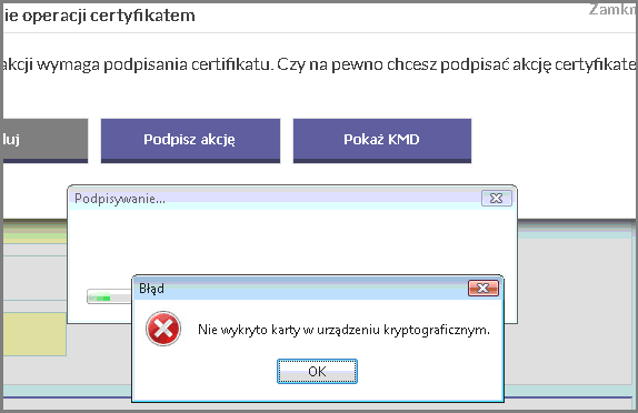 28. Zakres dostępu LAS-ów do szkoleniowej wersji aplikacji. Dostęp do aplikacji szkoleniowej, tak samo jak do aplikacji produkcyjnej, wymaga posiadania karty z wgranym certyfikatem użytkownika.