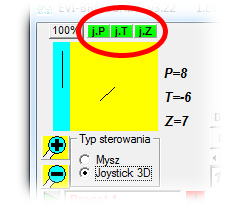 3.9. Interfejs sterowania kamerami symbole Strzałki (8 kierunków) Ruch kamery zgodnie z kierunkiem strzałki przy sterowaniu myszą.