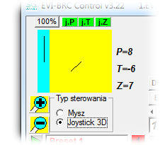 -PAN_1 Odwrócenie kierunku ruchu poziomego (PAN) dla joysticka (np.