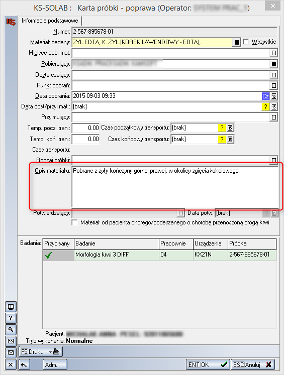 Uwagi są widoczne także w systemie KS-SOLAB w