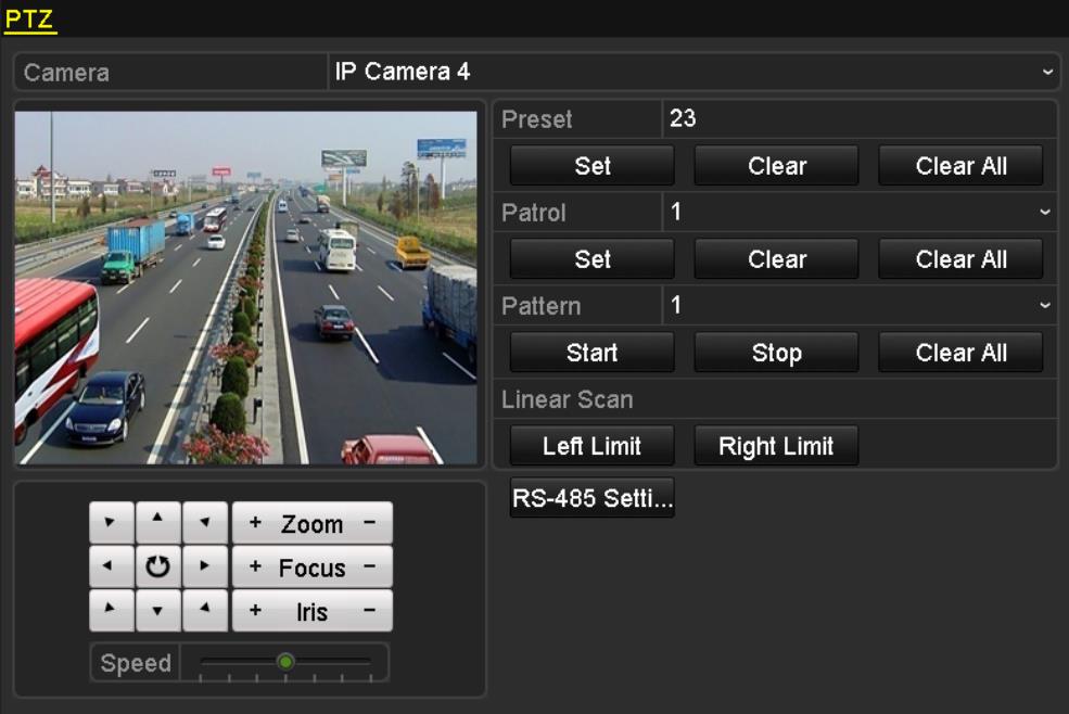 Figure 4. 5 Ustawienia PTZ 2. Wybierz nr patrolu z listy rozwijanej patroli. 3. Kliknij przycisk Set (Ustaw), aby dodać punkty kluczowe do patrolu. Figure 4. 6 Konfiguracja punktów kluczowych 4.