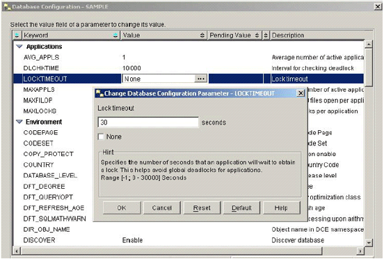 Zmiana parametrów konfiguracji db2 update database manager configuration using