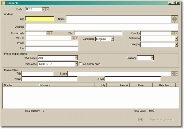 76 WinPro User Guide Kod : Unikalny identyfikator (8 znaków, alfanumerycznych) Tytul : Tytul przed nazwiskiem (Pan, Pani,.