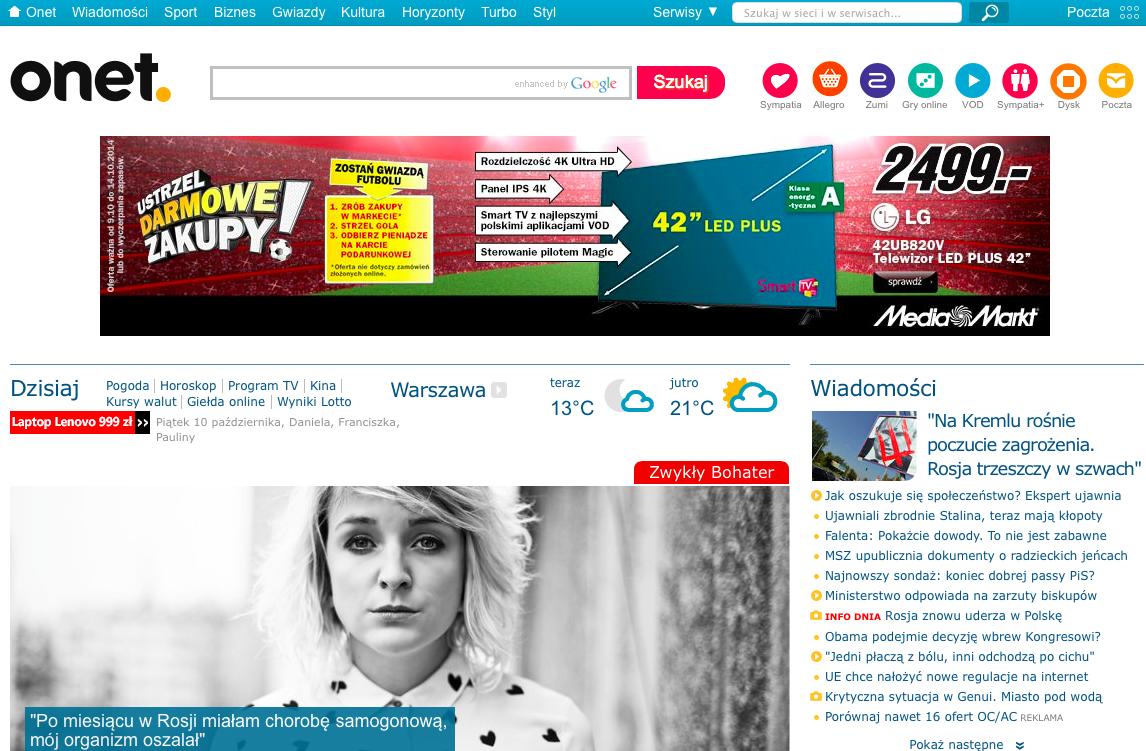 Onet Audience w pigułce Ankiety online Zewnętrzne źródła, np.
