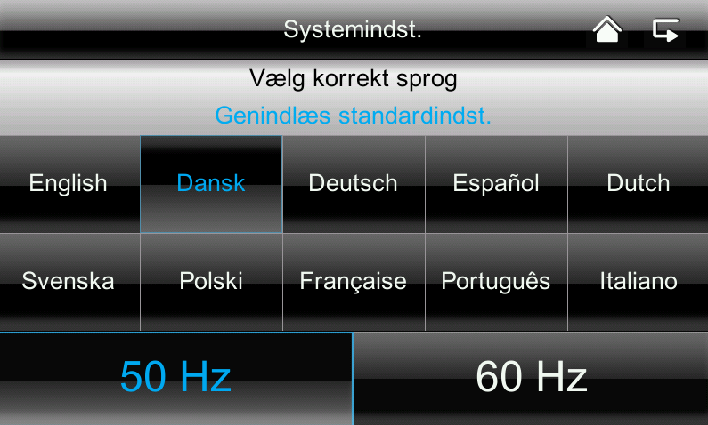 Dansk Aktivering af ringlageret Her kan du aktivere ringlageret til optagelsen Hvis denne funktion er deaktiveret, standser monitoren optagelsen, så snart SD-kortet er fuldt.