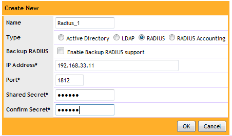 Konfiguracja serwerów radius. Klikamy na przycisk AAA Servers znajdujący się u w dodatkowym menu.