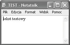 Rys. 7. Informacja wyświetlona po założeniu do zapisu pliku TEKST.TXT Rys. 9. Odczytanie zawartości pliku TEST.TXT przy użyciu komendy RD Rys. 8. Zapisanie danych do pliku TEST.