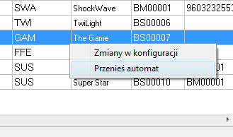 - Codzienna praktyka Przenoszenie rekordów w przypadku zmiany lokalizacji automatu Bywa, że przenosząc automat w nowe miejsce, chcemy przenieść część jego rekordów Może się tak zdarzyć np w sytuacji,