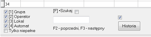 Historia automatu [administrator, właściciel] Z poziomu struktury udostępniono dostęp do historii automatów Zostało to zrealizowane przez przycisk widoczny u dołu ekranu Powyżej przycisku znajduje