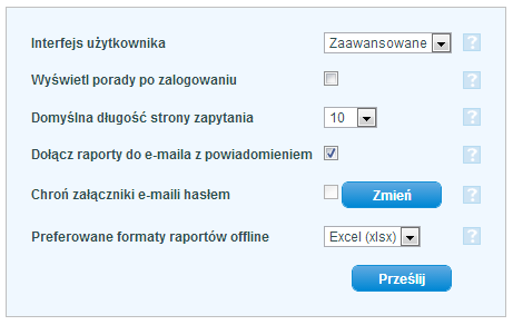 Ustawiania parametrów konta Parametry konta to zbiór konfigurowalnych warto ci, które mog by ustawione przez u ytkownika i które b d kontrolowa ró ne aspekty zachowania konta i wy wietlania