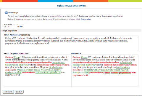 Krok 3 Sprawdź rezultat System automatycznie wyświetli poprawkę we właściwym formacie.