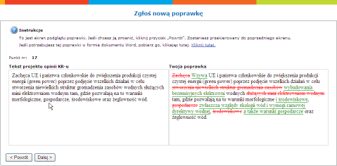 Krok 3 Sprawdź rezultat System automatycznie wyświetli poprawkę we właściwym formacie.