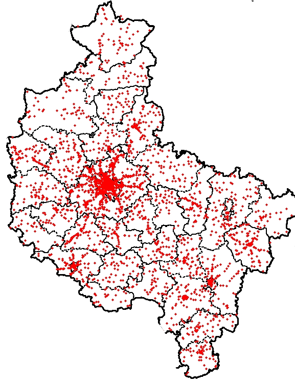 Rozmieszczenie interwencji w komunikacji drogowej na przykładzie roku 2009 II.