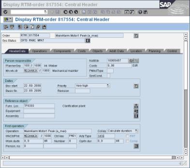 Przetworzenie powiadomienia Utworzenie zlecenia w systemie SAP Realizacja