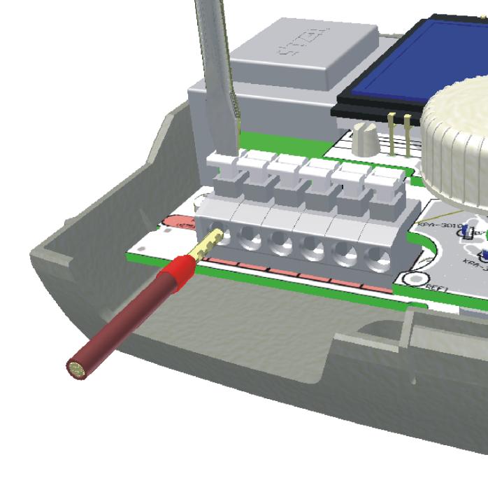 0,75mm 2 *Dla instalacji z przewodem drutowym, maksymalny przekrój przewodu wynosi 1,5mm 2 Aby zapewnić prawidłową współpracę przewodu ze złączem, długość odizolowania przewodu oraz końcówki