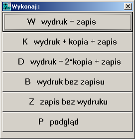 2.5.2 Menu lokalne W menu lokalnym znajdują się funkcje, które umożliwiają: podgląd wydruku dokumenty edycja stopki funkcja pozwala na obejrzenie na ekranie dokumentu w takiej postaci, jakiej będzie