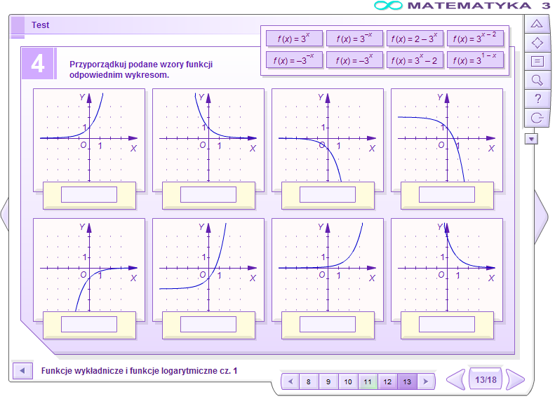 Przykładowe ekrany programu: Rys. 3 Część testowa lekcji 2.3 Matematyka na 6+ - Edgard mulitmedia Matematyka na 6+ 9 to program dla uczniów gimnazjów i szkół ponadgimnazjalnych.