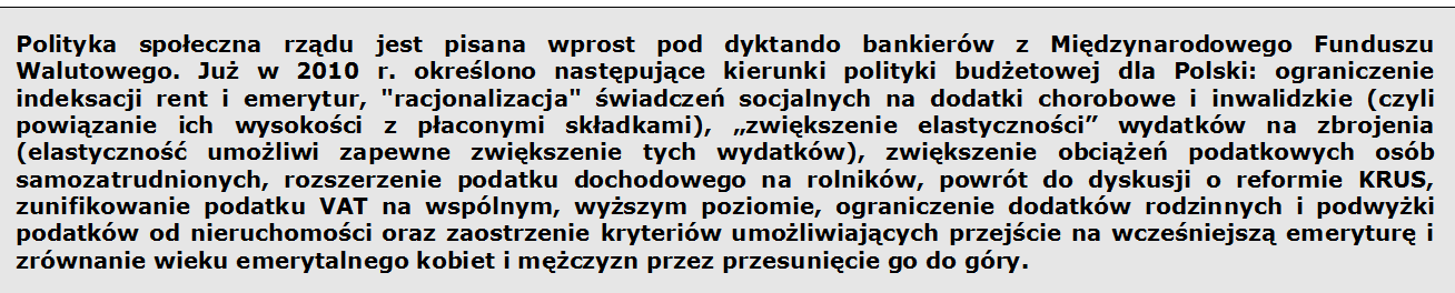 ZAPŁATA WIOSNA 2012 5 Rozważania na temat wieku emerytalnego Ciąg dalszy ze strony 1 Rządzący chcą nas zmusić, byśmy pracowali coraz dłużej i wymyślają coraz to nowe argumenty, by uzasadnić