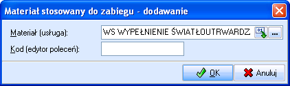 2. Funkcje Rys. 26. Okno: Ustawienia zabiegu. Rys. 24. Okno: Lista decyzji. Pole Uprawnienie dodatkowe - zawiera uprawnienie dodatkowe pacjenta.