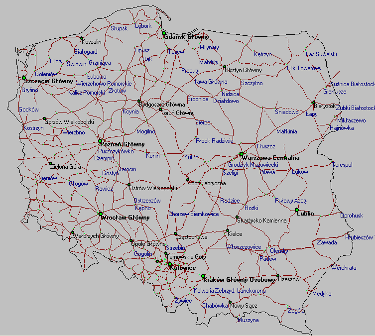 PKP Polskie Linie Kolejowe S.A. zarządzają siecią 19,2 tys.