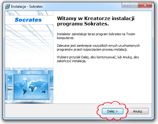 Jeśli mają paostwo problem z pobraniem programu prosimy o kontakt na adres biuro@erisoftware.pl Po naciśnięciu przycisku Pobierz program może pojawid się okno przedstawione poniżej.