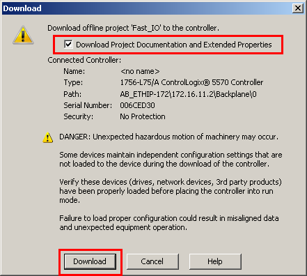 13. W okienku Download pojawiła się nowa opcja Download Project Documentation and Extended Properties (przesłanie