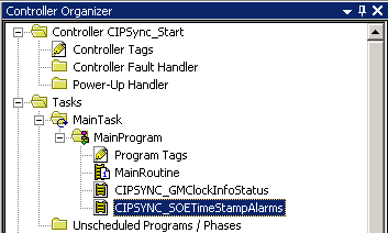 17. Ten podprogram odpytuje o informacje o zegarach z urządzeń CIPSync. Trzy instrukcje MSG odpytują: obydwie karty 1756-EN2TR s i 1732E-IB16M12SOEDR.