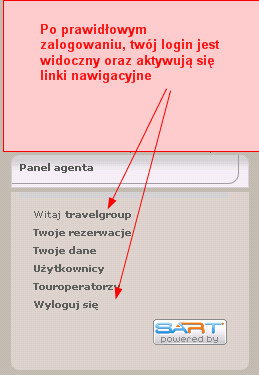 travelgroup - Touroperatorzy (lista Organizatorów Turystyki z danymi teleadresowymi) - Wyloguj się (po zakończeniu pracy z systemem prosimy o wylogowanie się) PoniŜej przedstawiłem slajd meuboks