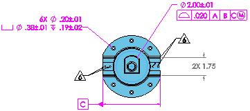 SOLIDWORKS MBD Istnieje możliwość kontrolowania, jak adnotacje są wyświetlane podczas obracania modeli.